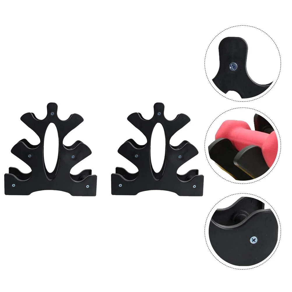 2 Pcs Small Dumbbell Rack Holder Three Layers Bracket Multi-layer Space-saving Storage Stand for Pp Multilevel