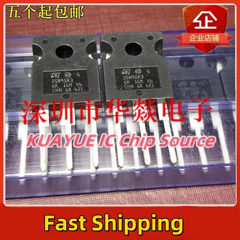 10PCS-30PCS/ 25N95K3  STW25N95K3   TO-247 950V 22A  Fast Shipping Quality Guarantee