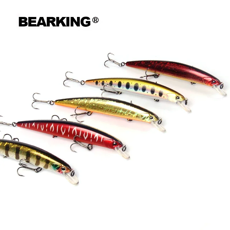 

BEARKING for Artificial Fishing Ropes, minnow quality wobblers bait, 13cm, 21g, novel suspended model, crankbaits popper