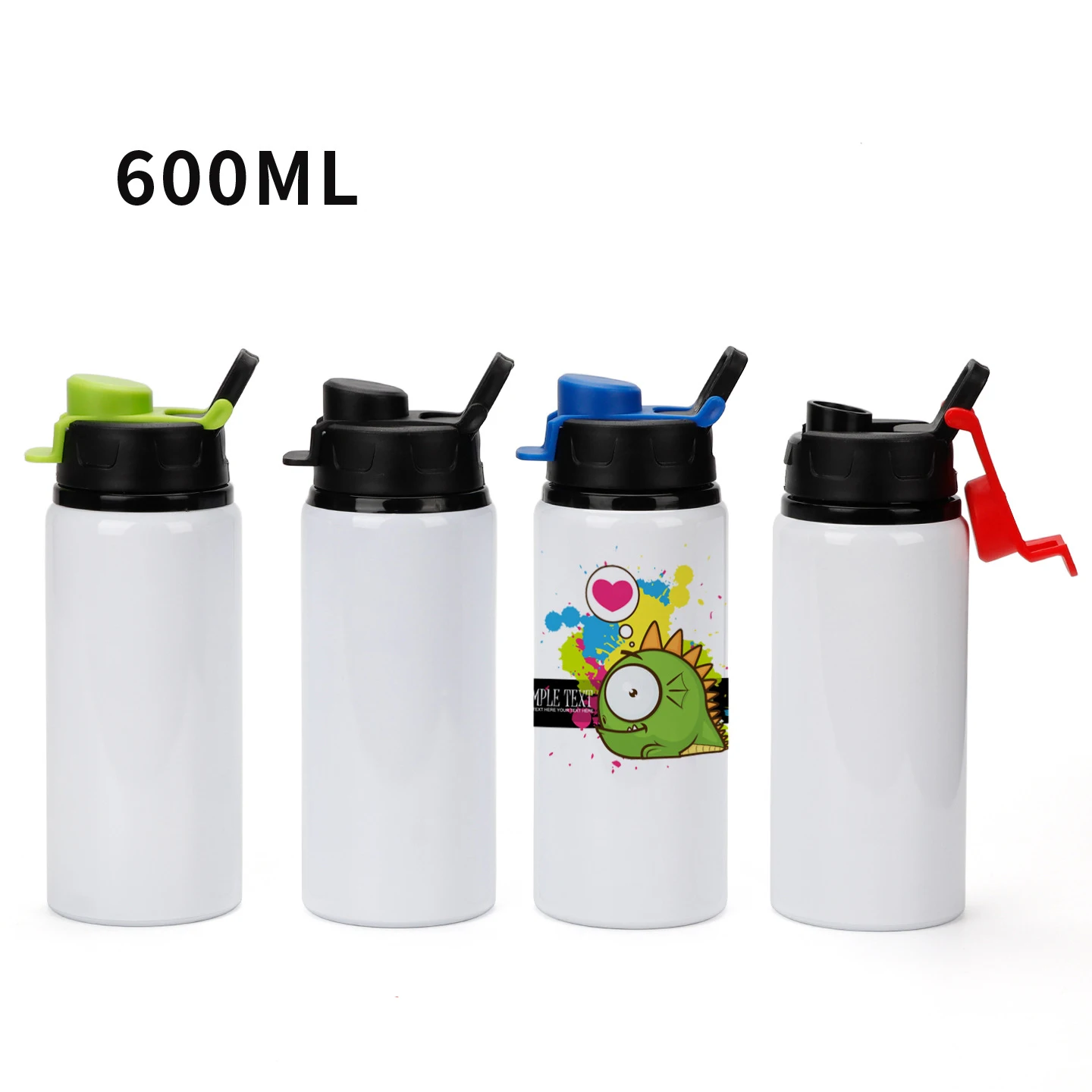 

6 шт./лот, алюминиевый спортивный чайник с большим ртом, сублимационная бутылка для индивидуальных фотографий, для персонализированных видов спорта своими руками, прямой Dr