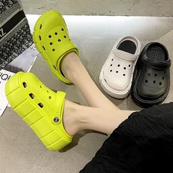 Summer Women Sandals Thick Bottom Home Slides Women Clogs Soft EVA Dry Wedges Platform Garden Shoes Beach Sandals Home Slippers