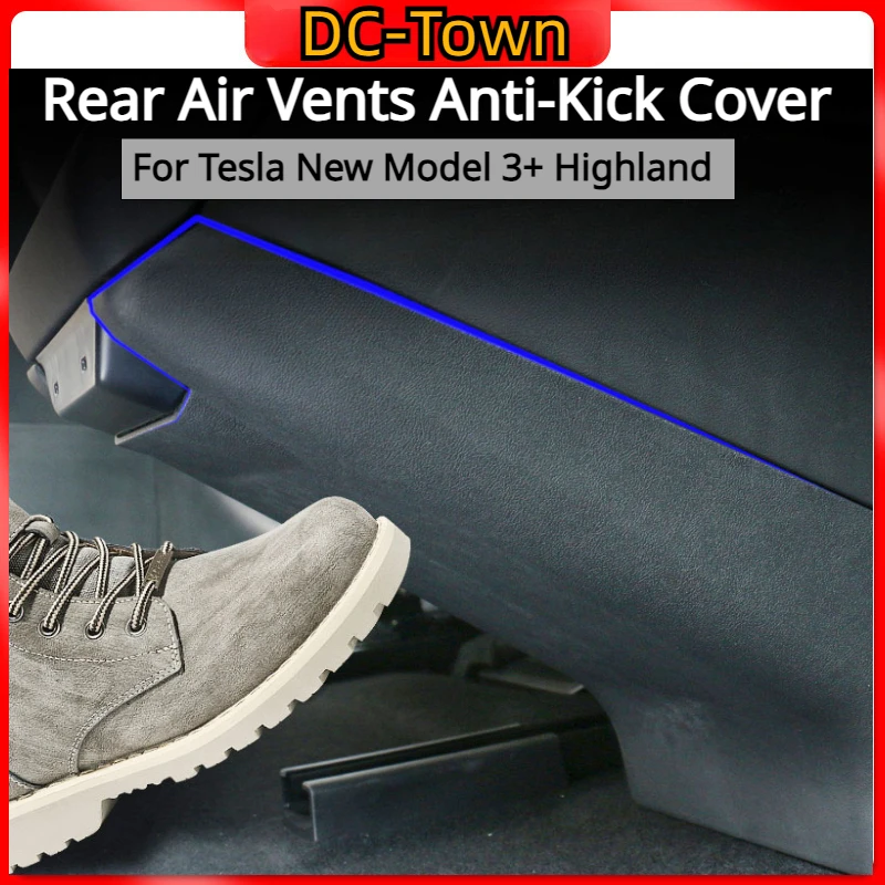 

Rear Anti Kick Cover for Tesla Model 3+ Rear Air Condition Vent Cover Trim Anti-Scratch New Model3 Highland Car Accessories 2024