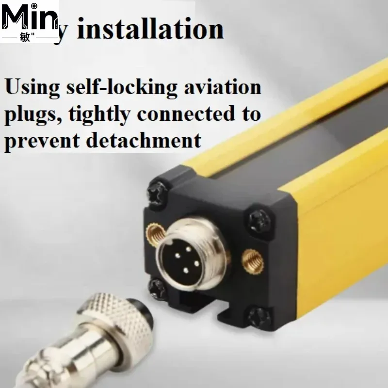800mm LED Light Curtain Lift Door Detector Safety Sensor NPN PNP Output IP54 with Single Side Controller for Elevator