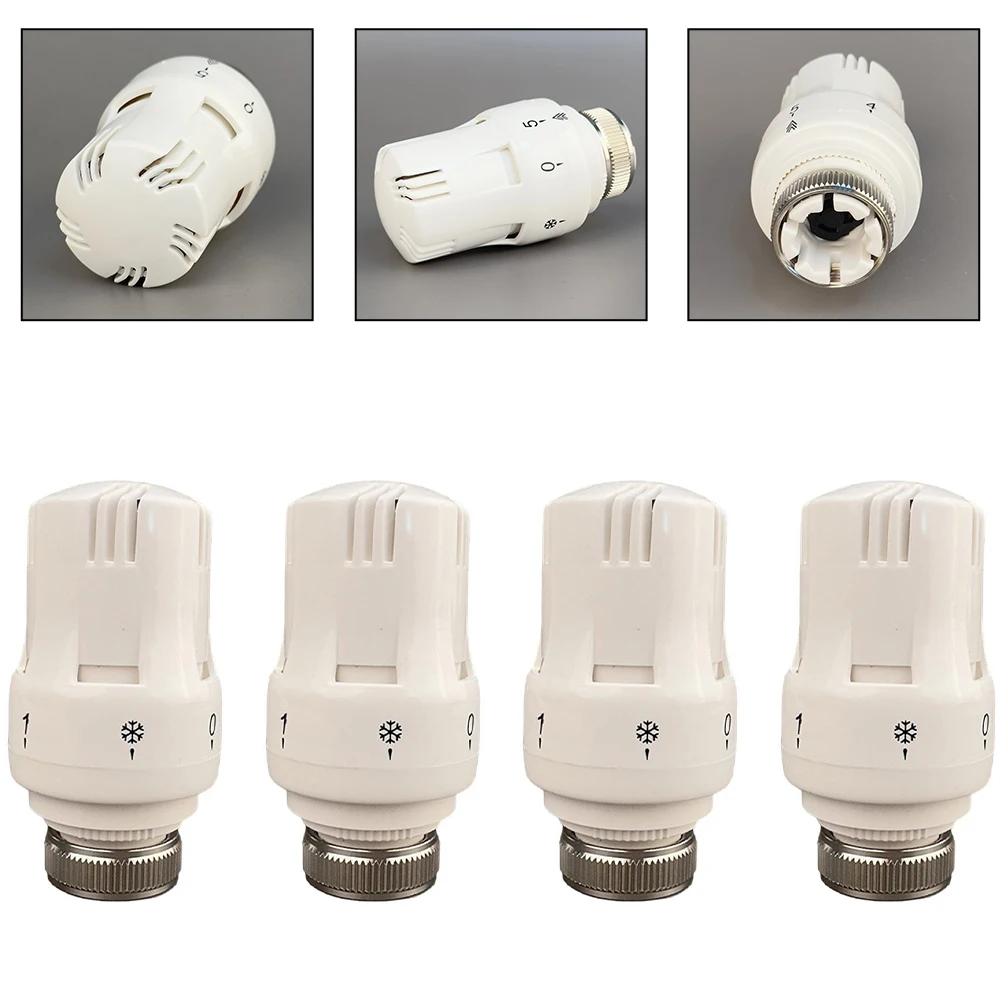 4pcs M30x1.5mm Thermostatic Radiator Valve Heating Temperature Control Valve Thermostatic Head HVAC System Parts