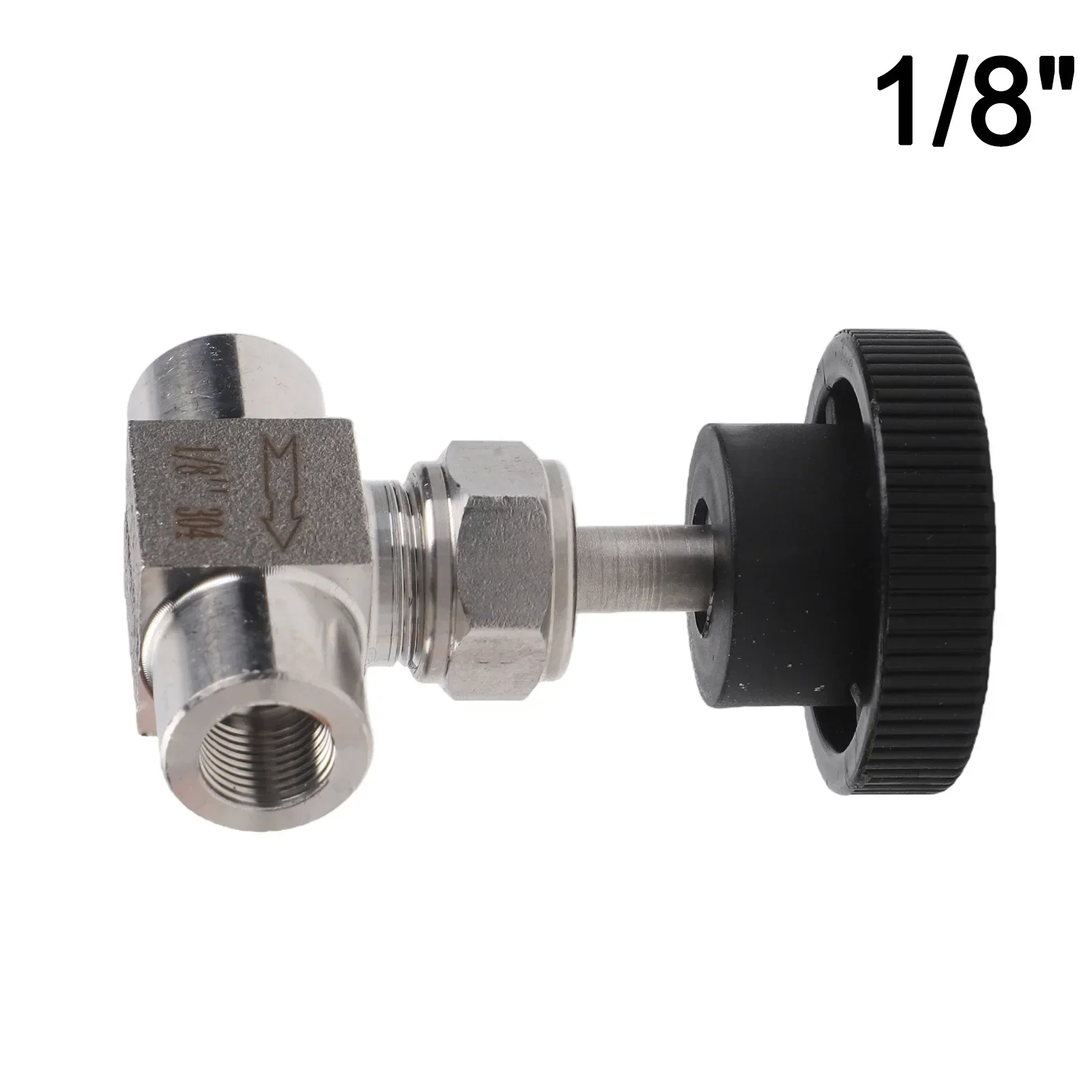 1pcs 1/2 1/8 3/8 1/4 Internal Screw Valve 304 Stainless Steel Needle Valve Inner Wire Through Needle Valve 25-40Mpa Pressure