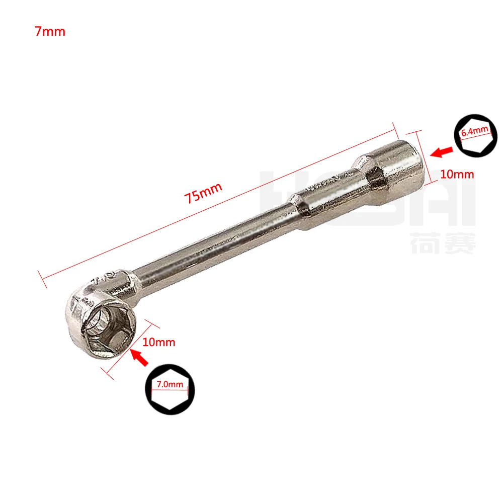 E3D V6 Nozzle Mini Spanner M2 M2.5 M3 M4 Screw Nut Hexagonal Cross 7mm Wrench Sleeve Socket Maintenance Model Car Wheel Tool