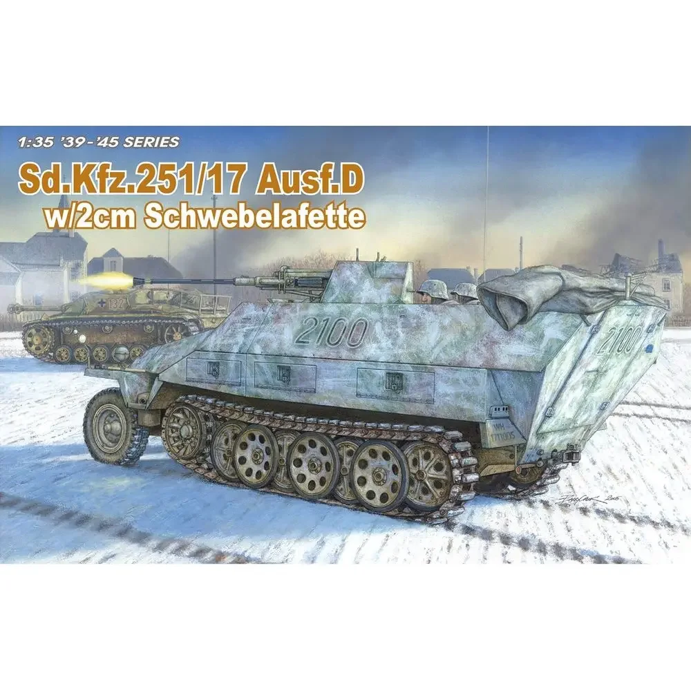 DRAGON 6292 1/35 Sd.Kfz.251/17 Ausf.D w/2cm Schwebelafette - Scale Model Kit