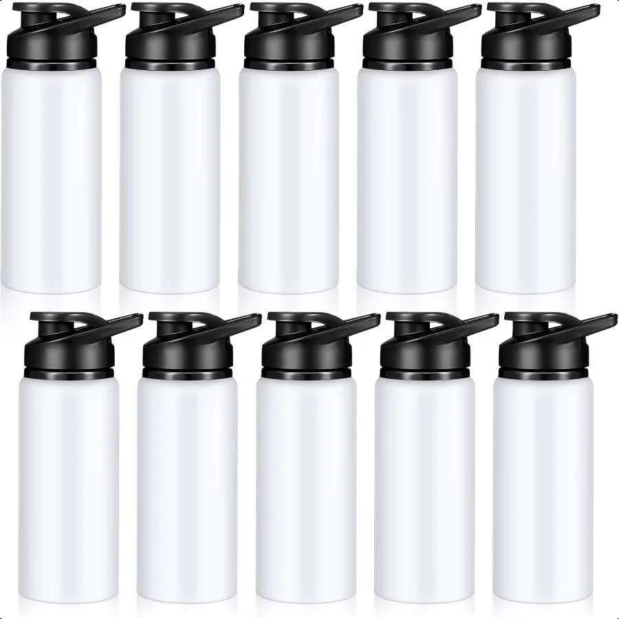 

20 oz Aluminum Water Bottles Bulk Reusable with Snap Lid Leak Proof Easy Carry Lightweight Travel Tumbler for Gym Sports Campin
