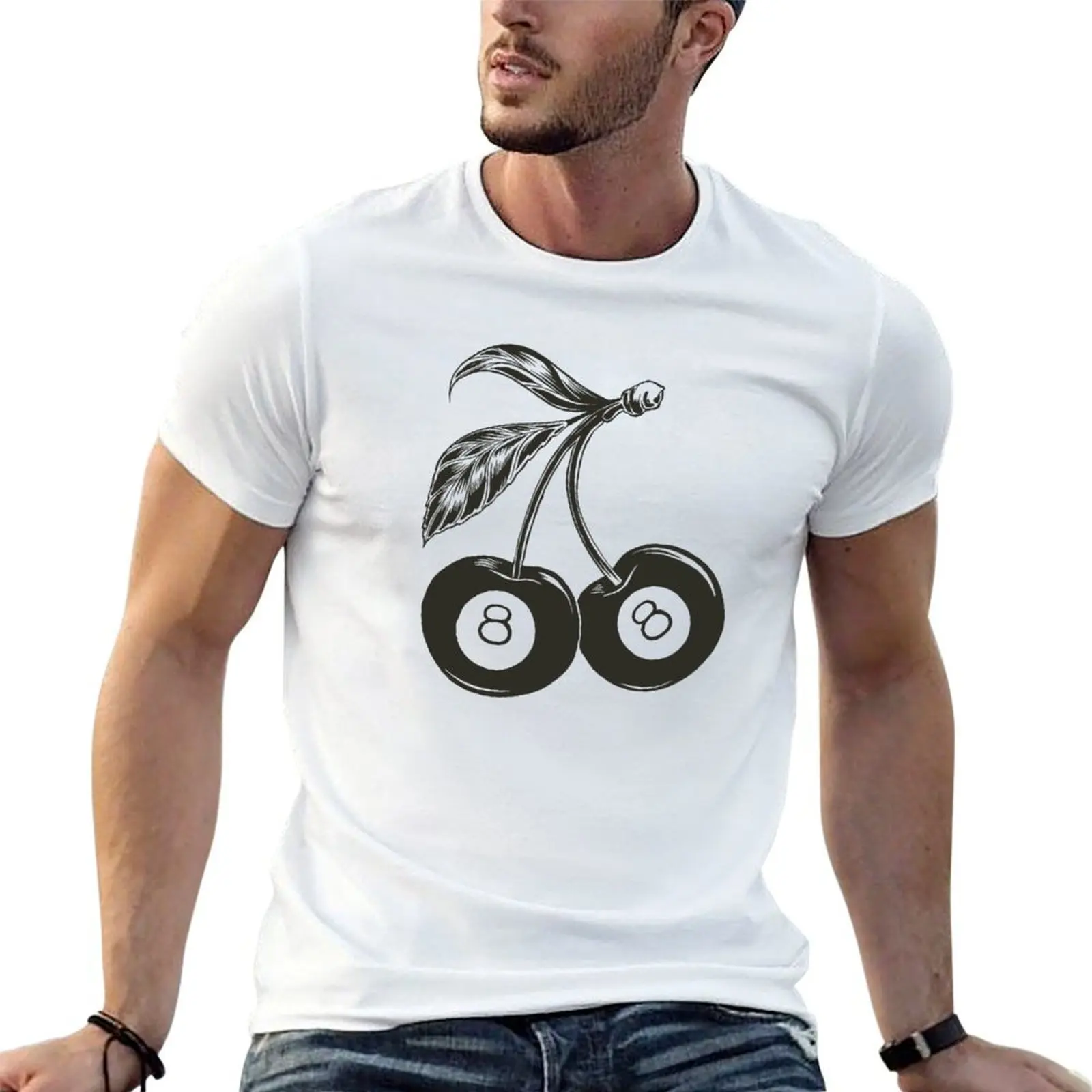 

Billiard Balls Cherry T-Shirt anime tshirt g man t shirts for men T-Shirt