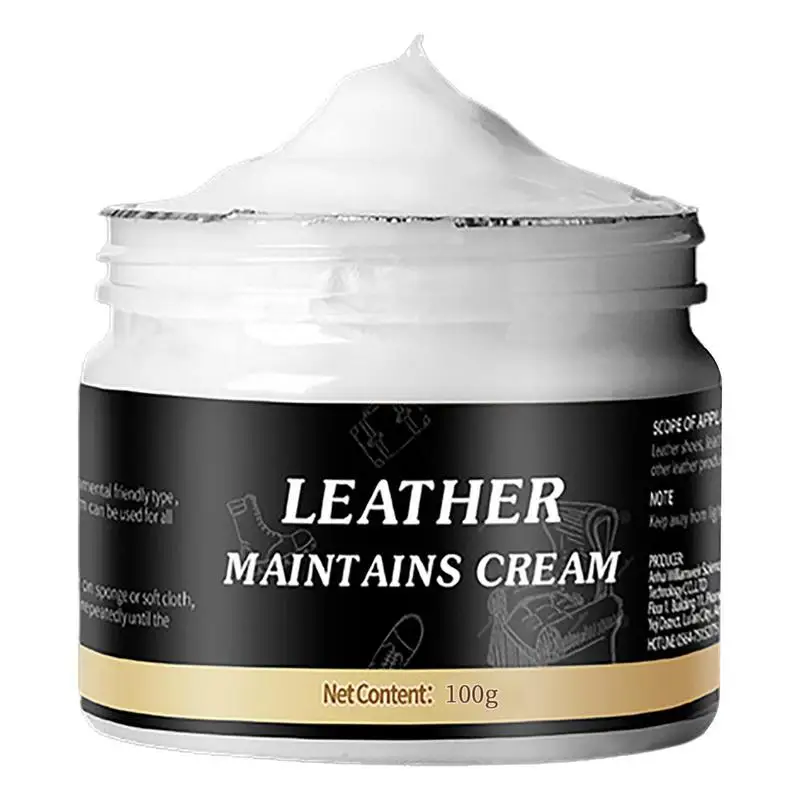 100g Car Interior Leather Maintenance Oil Home Leather Sofa Care White Leather Polish Multi-purpose Conditioning Oil for Shoes