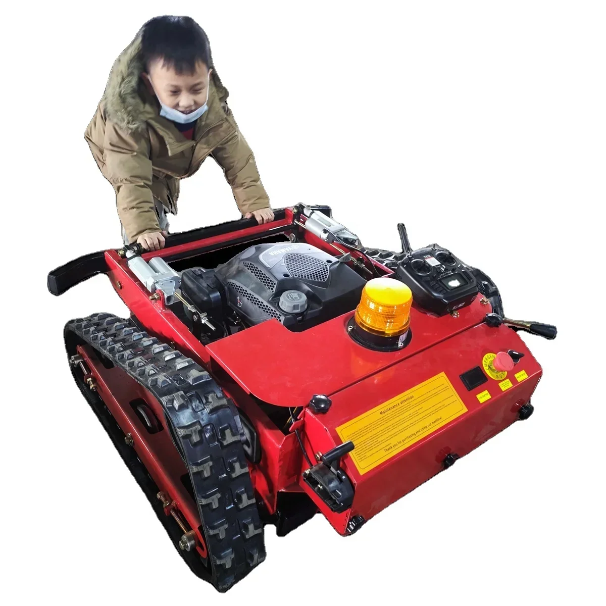 

Easy to operate gasoline grass cutter remote slope lawn mower