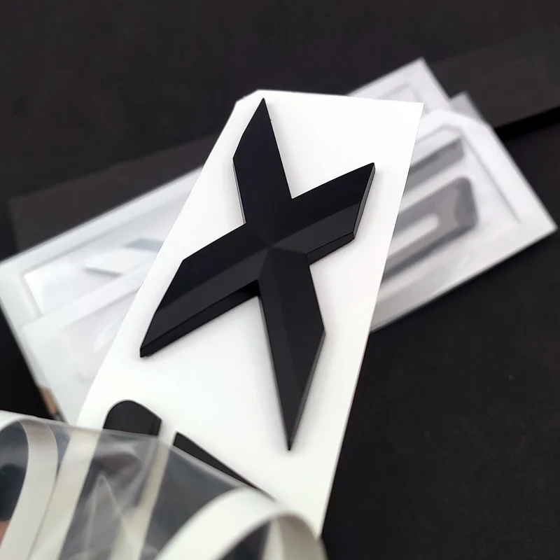 3d ABS Adhesive Matte Black Chrome Letter For Car Trunk BMW X5 Logo X5 Letters Stickers Emblem Badge E70 E53 F15 G05 Accessories view 2