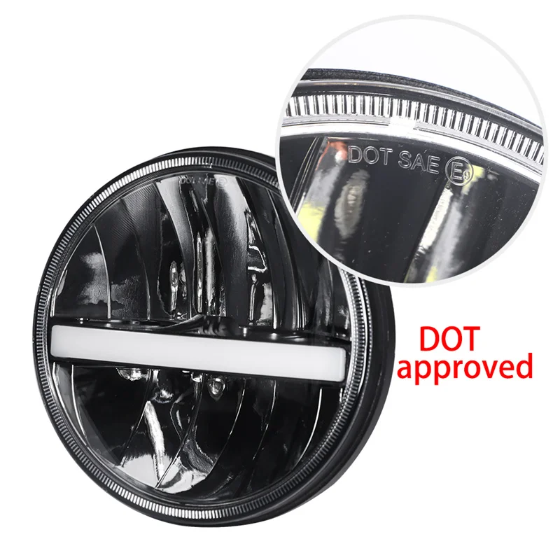 Car Led 7inch Led Headlight H4 For Lada Niva 4X4 Uaz Hunter For Land Rover Defender For Mazda Miata MX5 for Nissan Patrol Y60