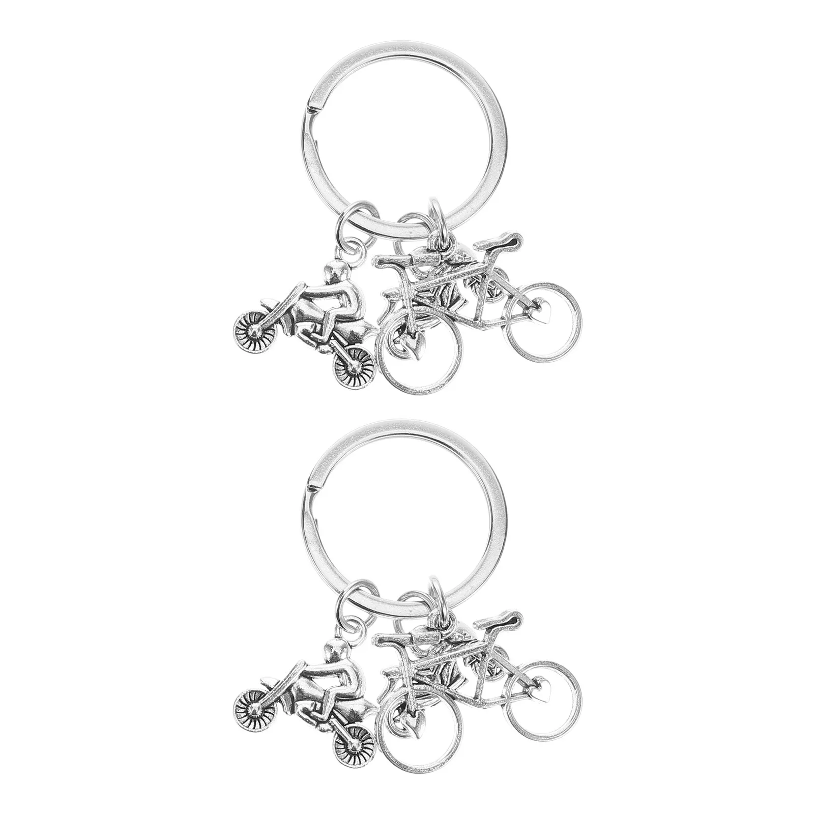 Metal Sports Keychain Set for Baseball, Sailing, Car, Motorcycle & Bike Lovers – 2PCS Elegant 3D Keyrings