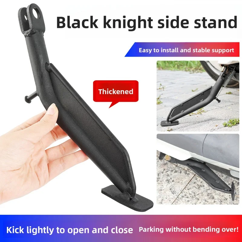 

Upgrade Black Knight Style Motorcycle Side Stand, Anti-corrosion Kickstand for Scooter Moped Electric Motorcycle ATV