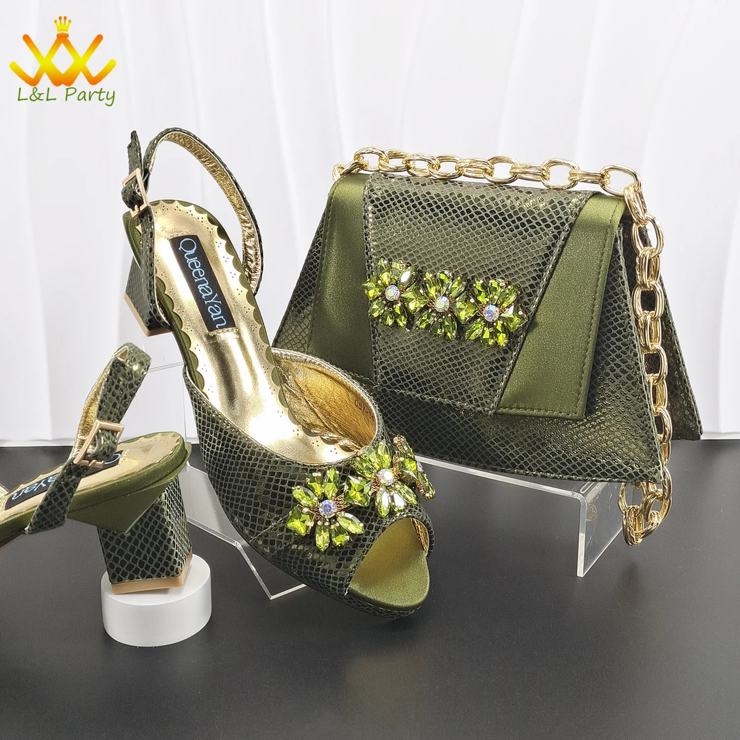 2026 High Quality New Arrivals Italian Women Shoes and Bag to Match in Yellow Color for Wedding Party