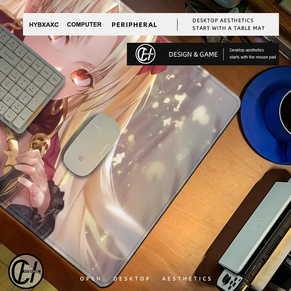 Anime  Ereshkigal Fate Grand Order Mouse Pad Cute HD Big Desk Pad Extended Gaming Keyboard Mat Large 90x40cm XXL Gamer HYBXAXC