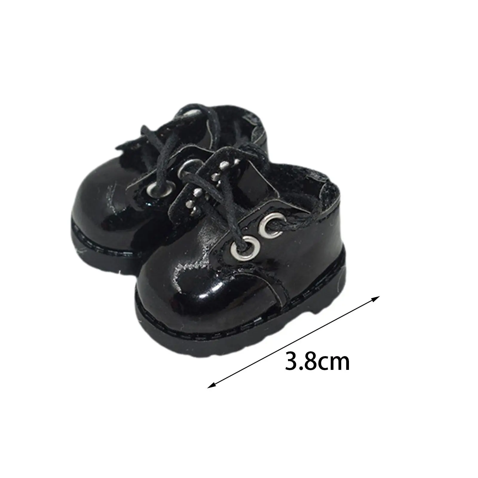 1 paire d'accessoires de poupée, chaussures habillées, jouet pour poupée de 15cm, fournitures de travaux manuels, chaussures élégantes à lacets, chaussures en cuir PU