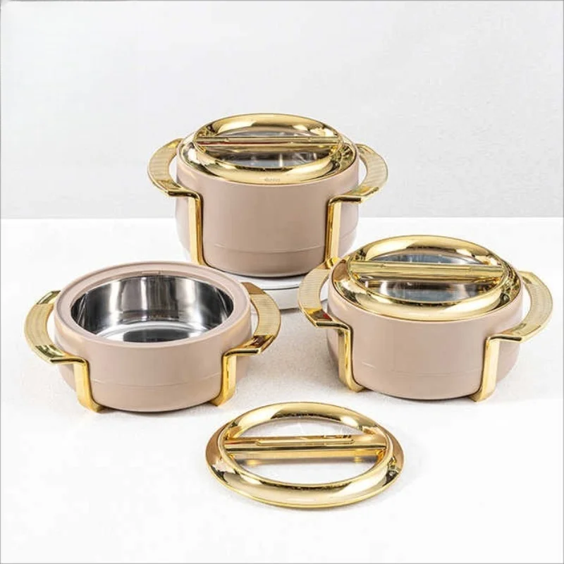 Ship inventory 3PCS set food warmer 1.8L + 2.3L + 2.8L thermal insulation casserole food warmer