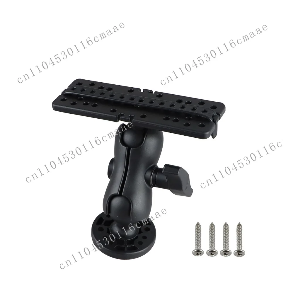 Spherical Plastic Double Socket Arm, Suitable for General Marine GPS Fish Finder Bracket Marine Electronic Equipment Accessories