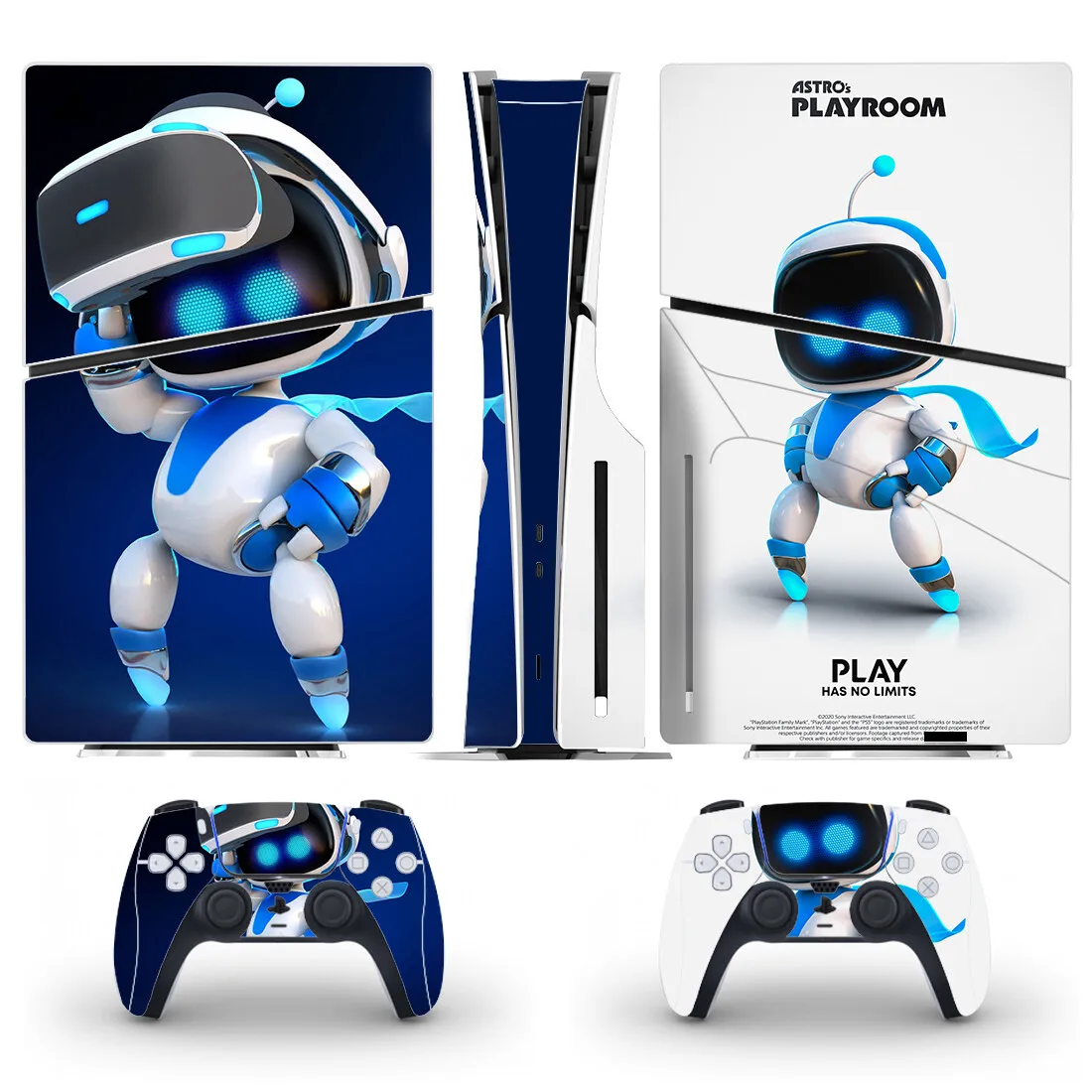 Astro Bot PS5 Slim Disc Skin Sticker Decal Cover for Console Controller PS5 Slim Disk Skin Sticker Vinyl