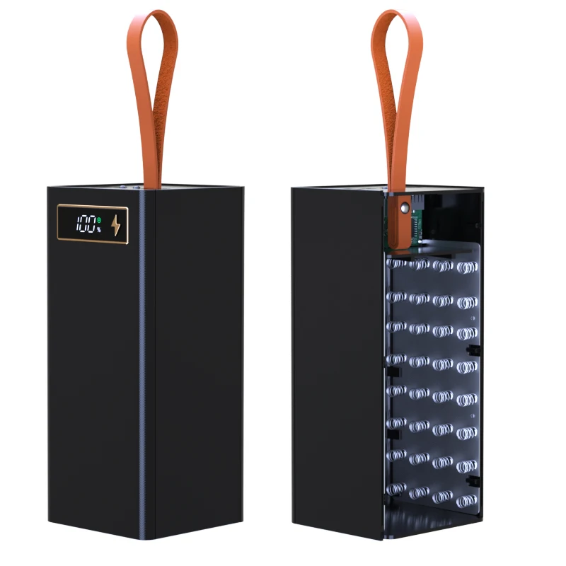 علبة بطارية 32 خلية 18650، علبة بنك الطاقة، شحن سريع للغاية DIY، بنك طاقة محمول، علبة شحن، شحن لاسلكي