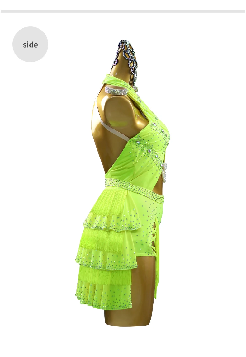 2026 Damen-Tanzkostüm für Lateinamerikanische Wettbewerbe, Neues Sportkleid für Mädchen, Sexy Elegante Kleidung, Abendkleid mit Fransen, Trainingskleidung – Detail 9