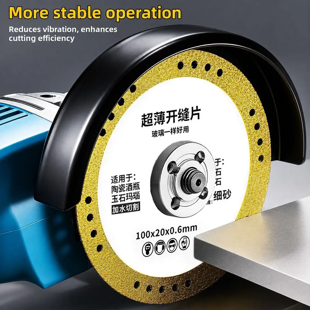 No Chipping Cutting Disc Ultra Thin Upgraded Widened Diamond Blade Diamond Grit High Density Saw Blade Tile Processing