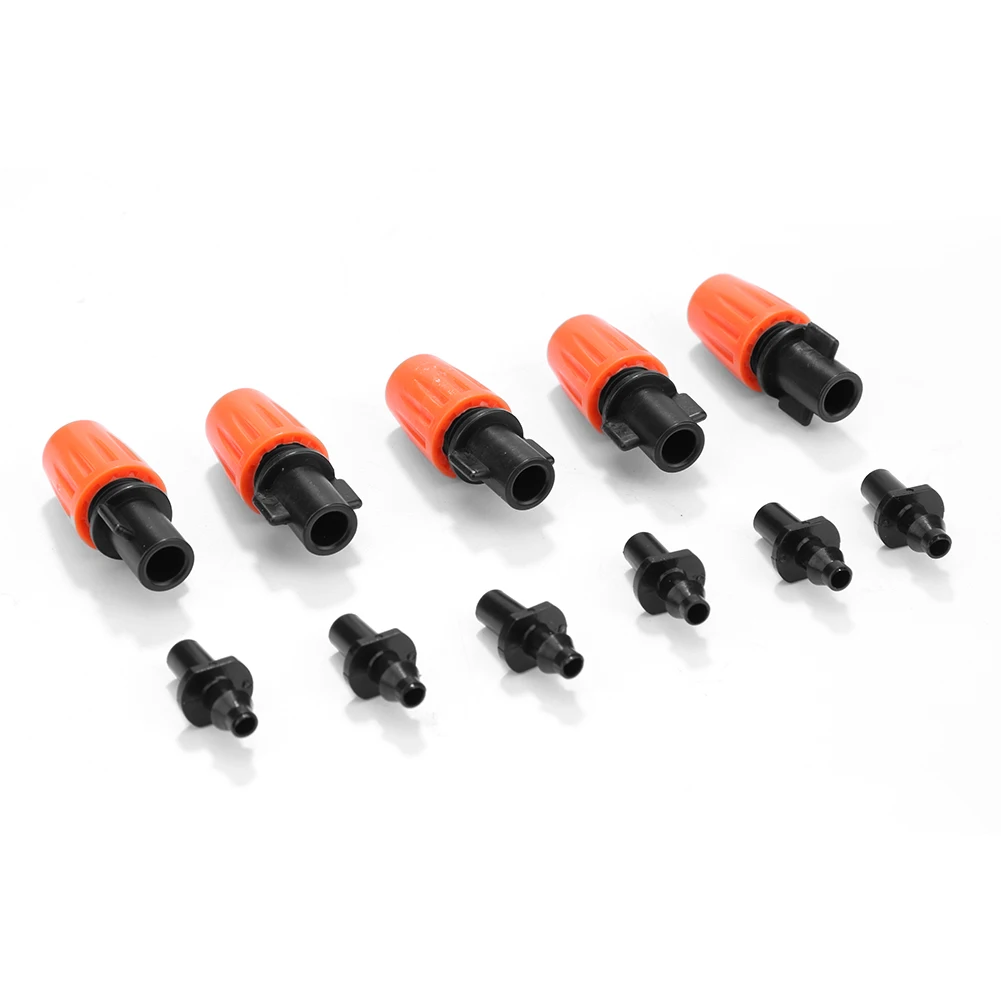 10pcs Micro Barbed Nozzle Adjustable Barbed Connectors Nozzle Portable Multi-function  Gardening Watering System Tools
