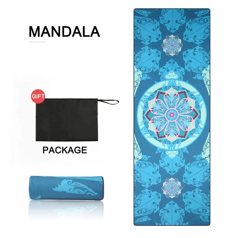 Travel Yoga Mat, Foldable Anti Slip Sports Suede Mat Natural Rubber Tear Resistant Fitness Mat Are Ideal Choices for Pilate