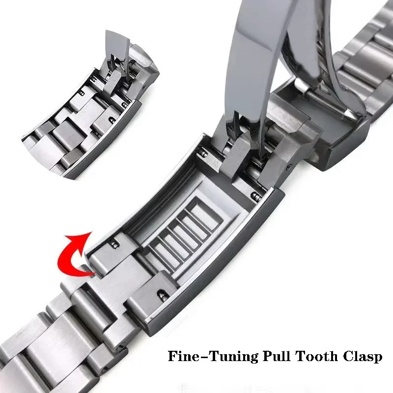 Watch Bracelet For Rolex SUBMARINER DAYTONA SUP GMT Men Fine-Tuning Pull Button Clasp Strap Stainless Steel Watchbands 20mm 21mm