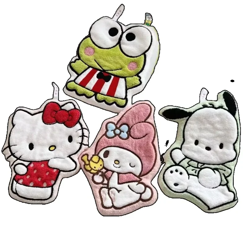 Hello Kitty My Melody Pochacco Cartoon Cute Hanging Hand Towel Kawaii Water-Absorbent Thickened Quick-Drying Children's Towel