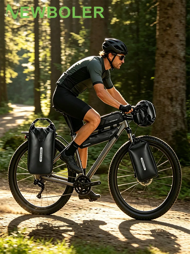 AliExpress NEWBOLER Waterproof Bikepacking Bike Bag Set Bicycle Travel Bag For MITB Bike Road Bike Long-Distance Touring Cycling Accessorie