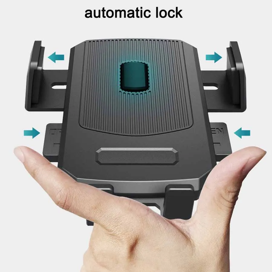 17mm Ball Hole Automatic Lock CellPhone Clip Holder for 6-9.6cm Wide Phone Car Gravity Stretch Mobile Phone Bracket Fixing Stand