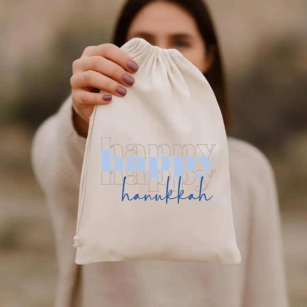 5 قطعة أكياس هانوكا لصالح الرباط حمل حقيبة اليهودية عطلة حفلة الشركات الحدث هدية السنة الجديدة تمر هانوكا شابات شالوم #3