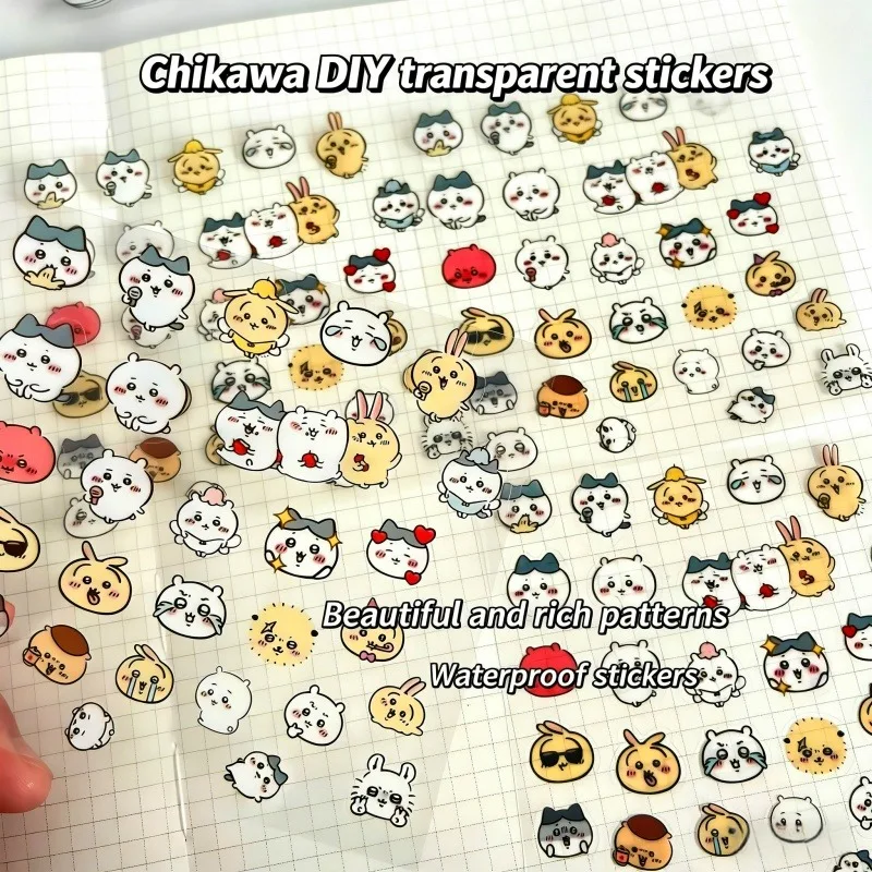 Neue Niedliche Giekawa-Aufkleber Doppelt Transparente Schneidefolien-Aufkleber Cartoon Goo Box Handkonto Collage-Material Aufkleber