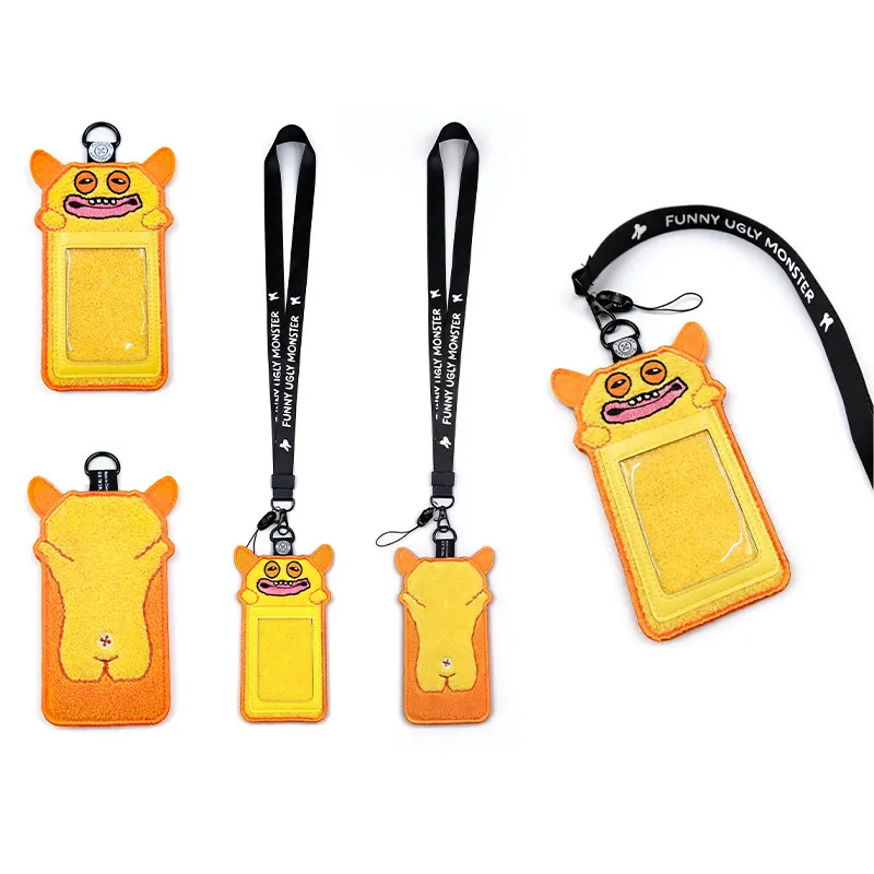 Fuggler Cute Tooth Monster Card Tide Play Doll Card Bag Pendants Creative Lanyard Card Holder Student Hanging Neck Lanyard Badge view 4