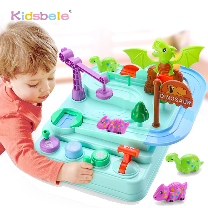 Baby Education Railcar Toy Baby Dinosaur Toys Car Adventure Maze Toy Track Car Table Games Puzzle Toys Birthday Gift Boys Toy