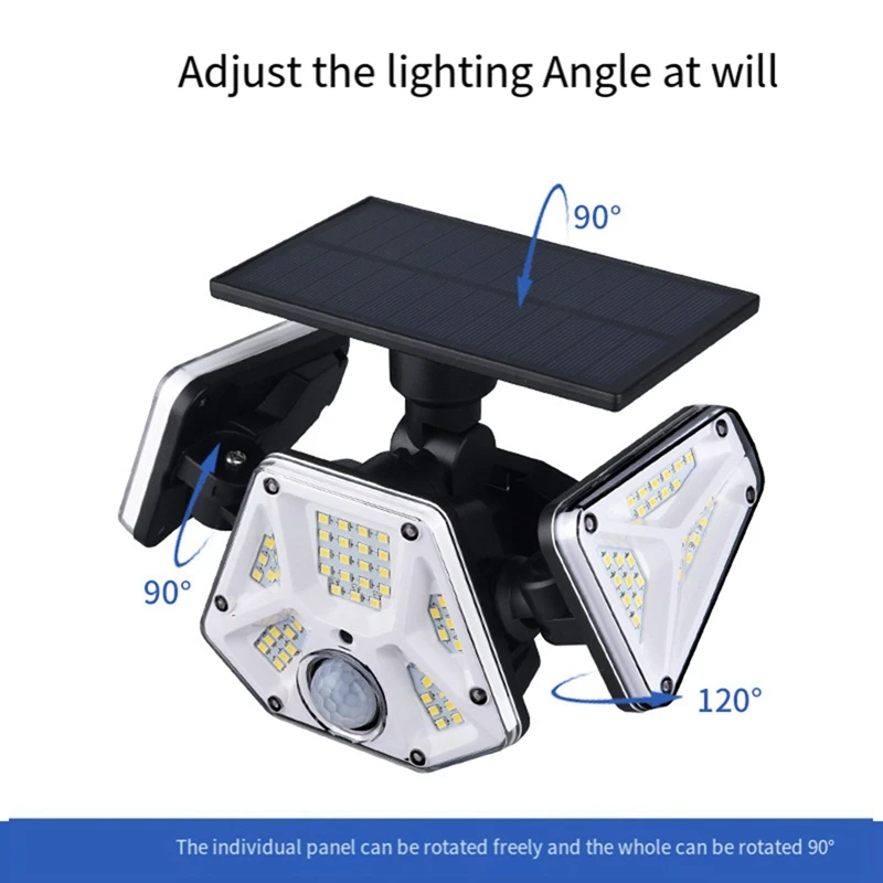 Outdoor Solar Light With Remote Control Solar Security Light Outdoor Waterproof 113 LED Light For Porch-Wall Outdoor