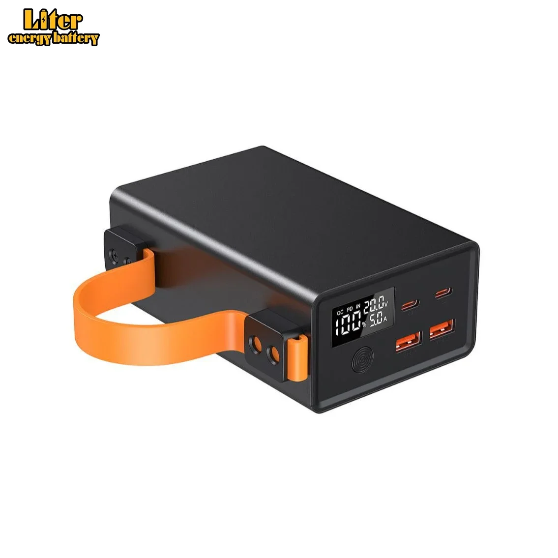 

PD100W fast charging 40000mAh laptop mobile power supply, outdoor small energy storage with hanging rope camping light