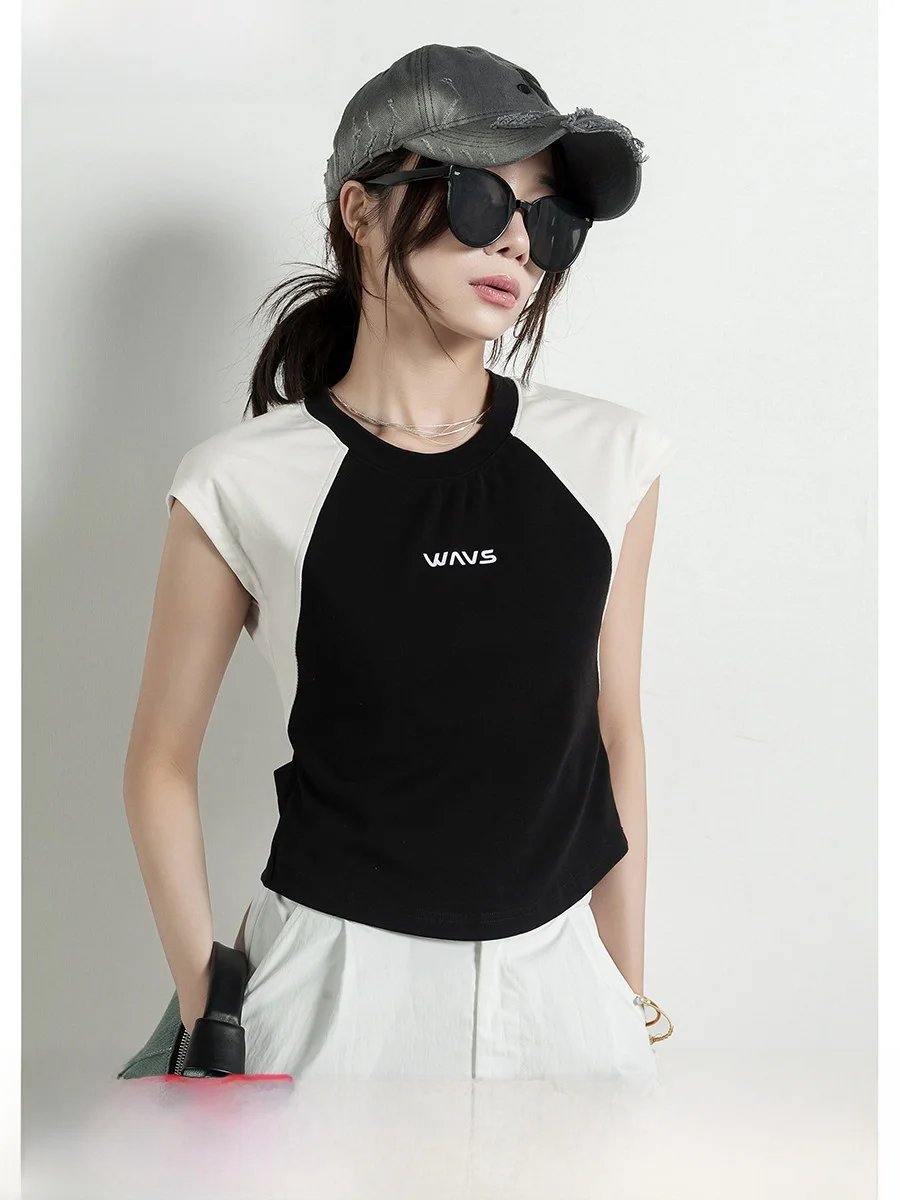 

Trendy Floral Design Hollow out Ba ort Sve Women's T-irt Summer New Sle Streetwear Slim Fit Cotton Blend Top