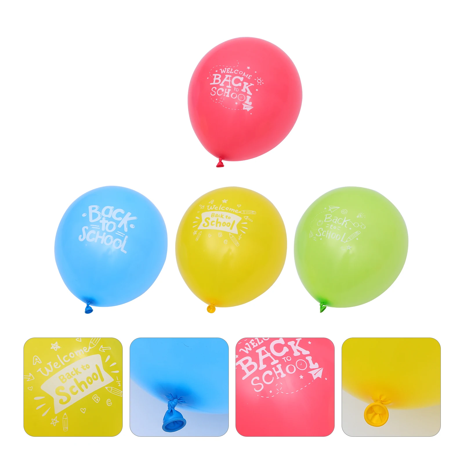 

40 Pcs Back to School Balloons Decorative Latex Party Graduation Letter Festive Atmosphere Matching Balloon Accessories