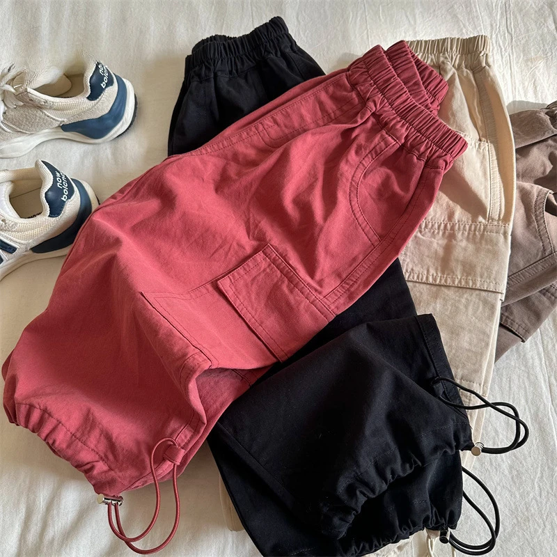 Kids Pants Girdle Overalls Baby Wide Leg Pants Girls Pants Teenage Girls Clothing Cargo Winter Clothes for Boys image 3