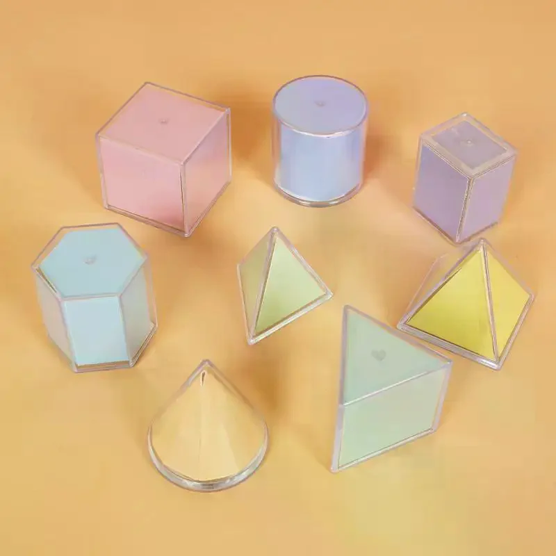 

8 шт., визуальные учебные пособия, игрушка в форме объема, прозрачная 3D геометрическая форма, обучающие пособия, игрушки Монтессори, математическое образование