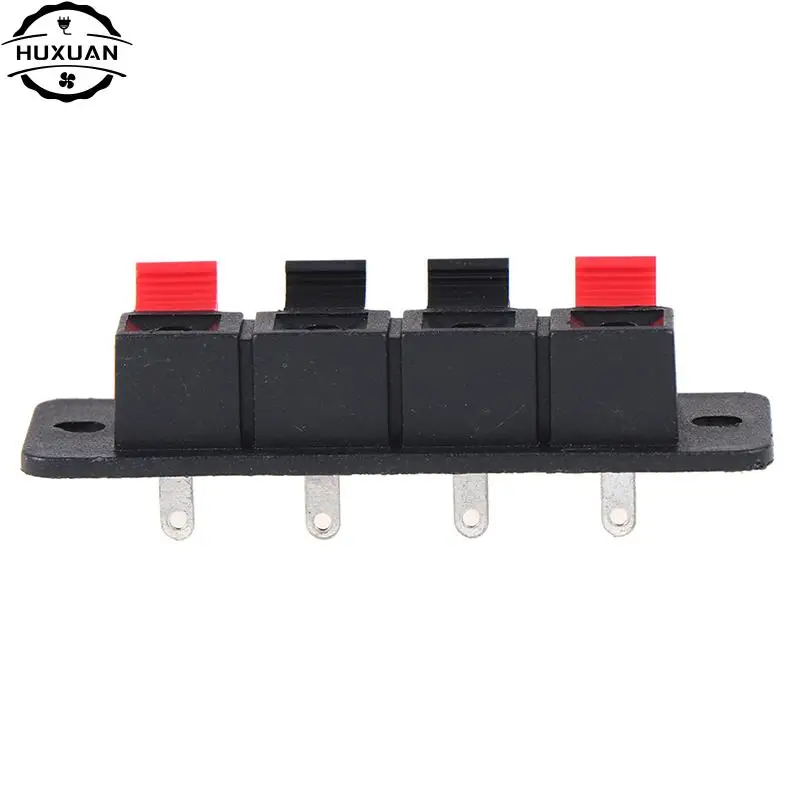 2 Pcs/lot Hot 4 Positions Connector Terminal Push In Jack Spring Load Audio Speaker Terminals Breadboard Clip