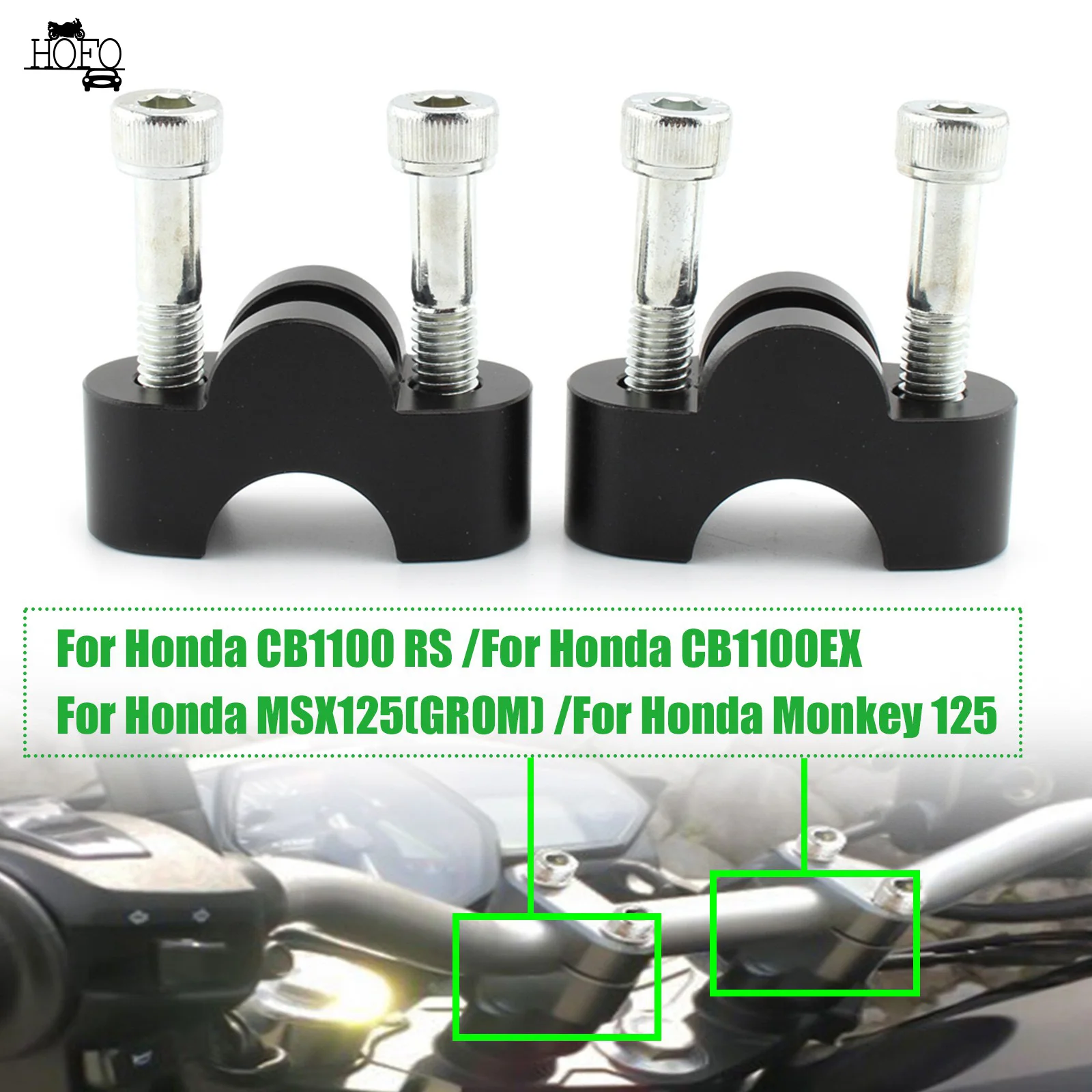 

Motorcycle Sports Handle Bar Riser Clamp Extend Handlebar For HONDA CB1100RS CB1100EX MSX125(GROM) Monkey 125