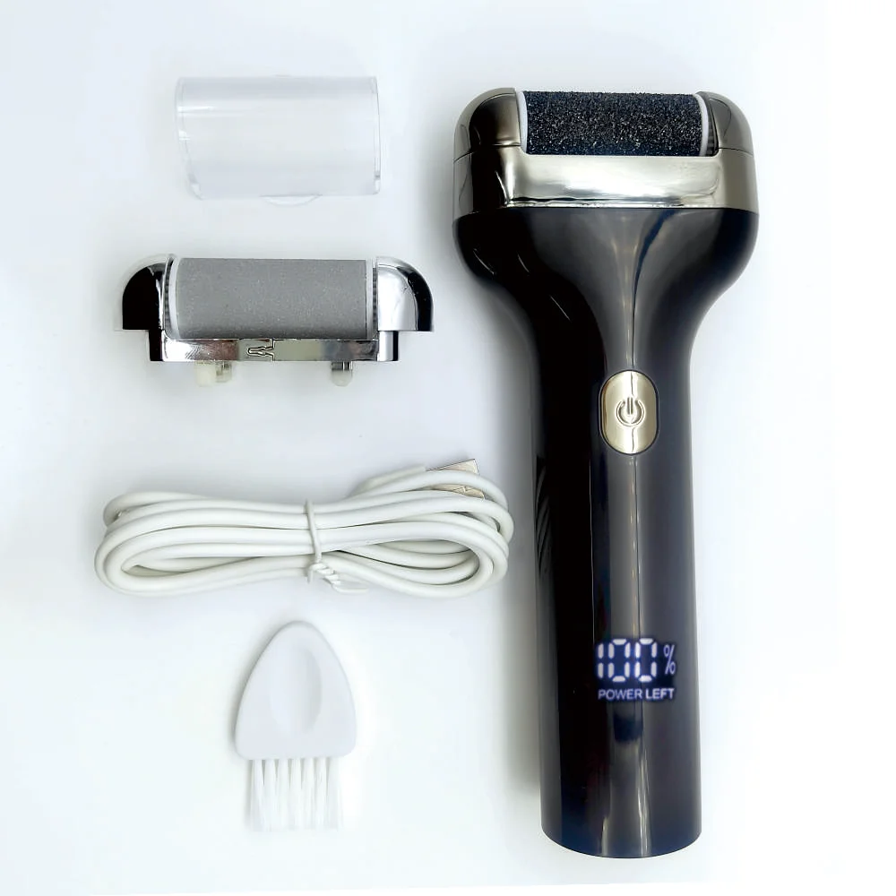 Lima eléctrica para pies, eliminador de piel muerta, molinillo para pelar callos, máquina de pedicura recargable por USB, pantalla Digital