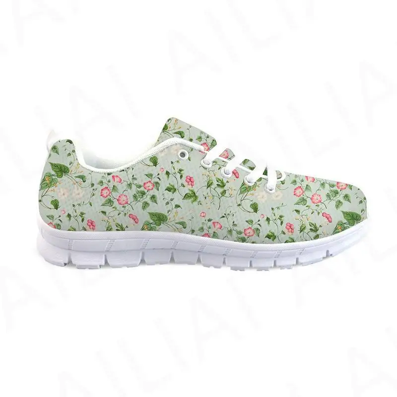 Girls Casual Shoes Cute Flowers 3D Pattern Ladies Sneakers Breathable Flats Walking for Female Zapatillas Mujer Casual Zapatos