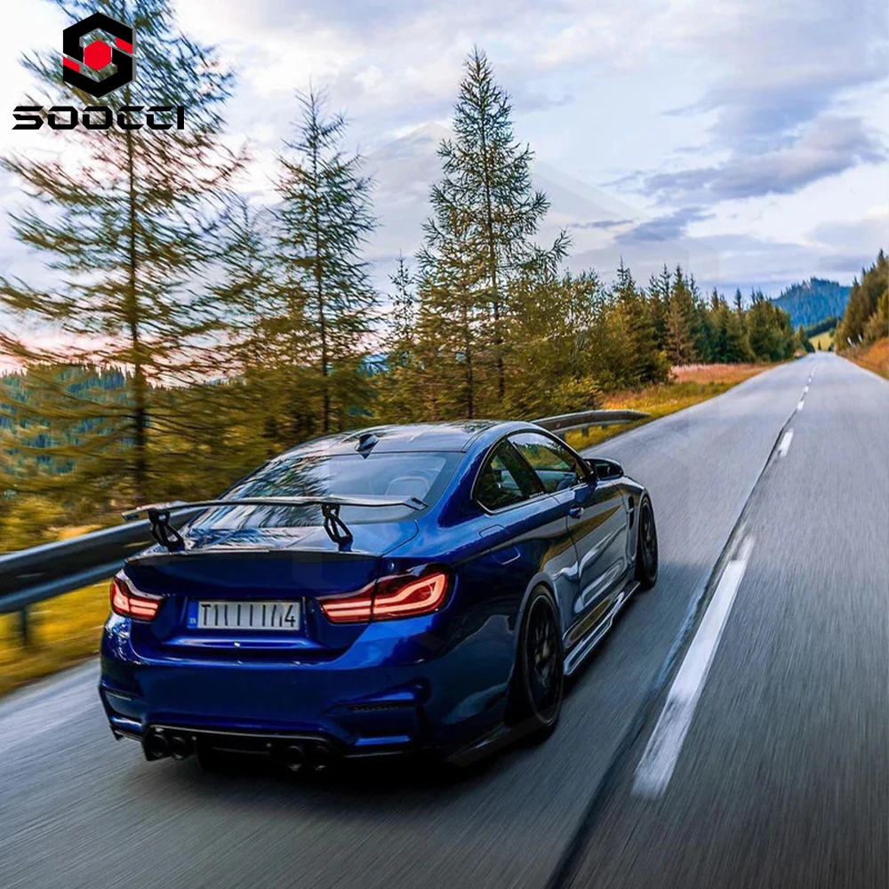 Carbon Fiber V Style Rear Spoiler for M3 F80 M4 F82 F83 Trunk Lip Splitter Performance Body Kits Body Kits 2014-2019