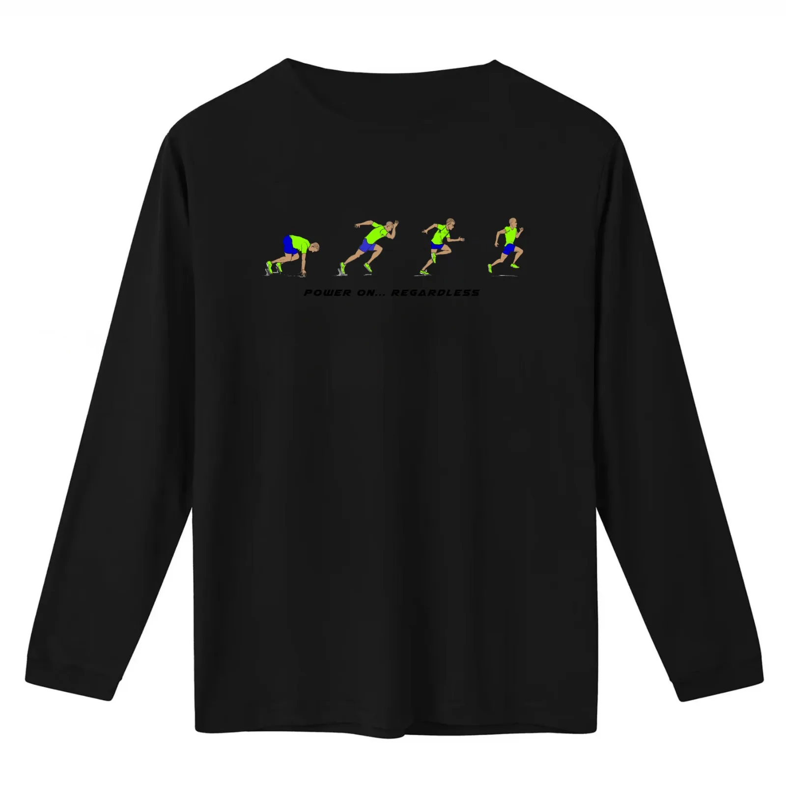 Sprinter - power on... regardless T-Shirt Summer Casual Cotton Tee Oversized Streetwear Tops Vintage Graphic Print